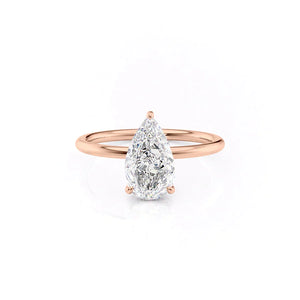 The Low Profile Kamellie Set With A 2 Carat Pear Moissanite
