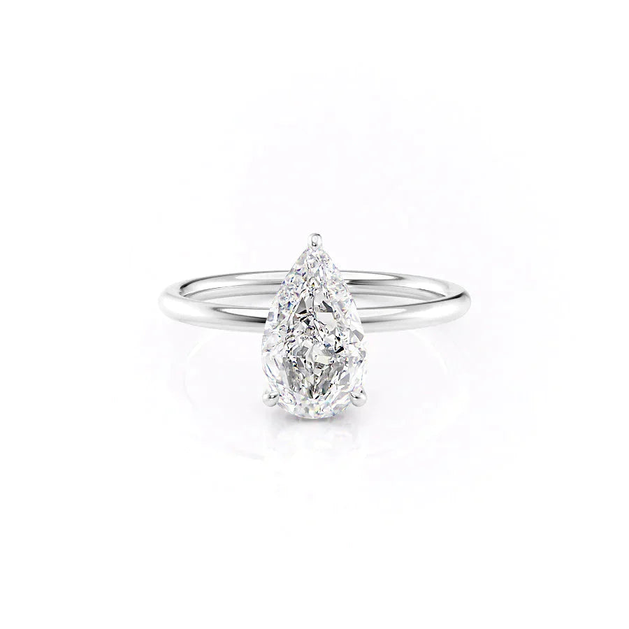 The Low Profile Kamellie Set With A 5 Carat Pear Moissanite