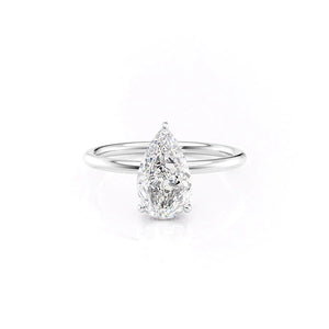 The Low Profile Kamellie Set With A 2 Carat Pear Lab Diamond