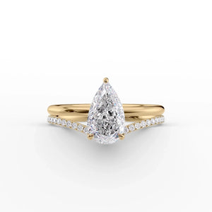 The Low Profile Kamellie Set With A 2 Carat Pear Lab Diamond
