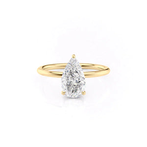 The Low Profile Kamellie Set With A 2 Carat Pear Moissanite