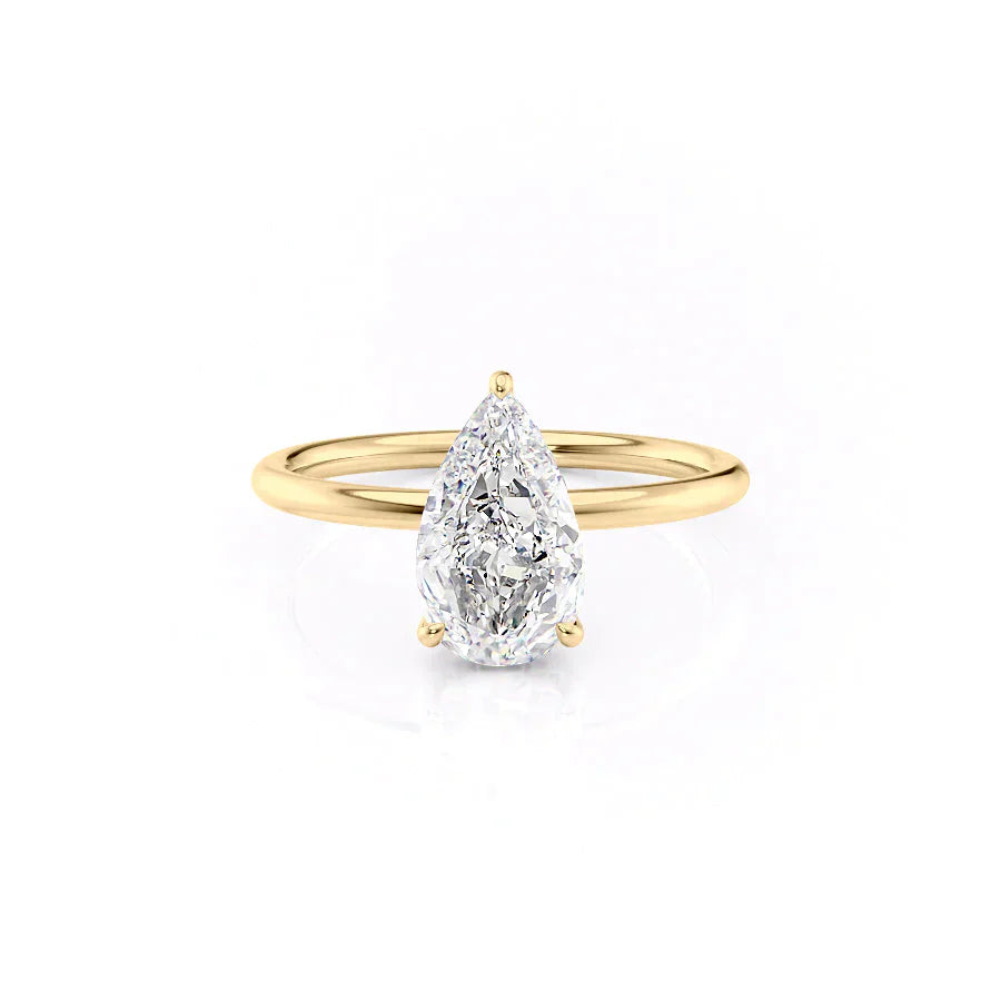 The Low Profile Kamellie Set With A 1 Carat Pear Lab Diamond