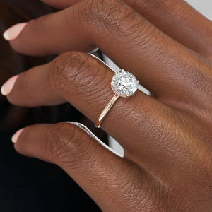 The Low Profile Kamellie Set With A 3 Carat Round Lab Diamond