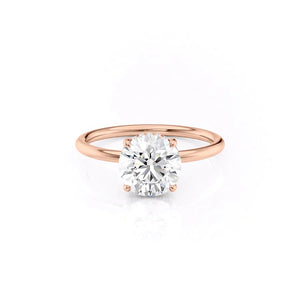 The Low Profile Kamellie Set With A 2.5 Carat Round Lab Diamond