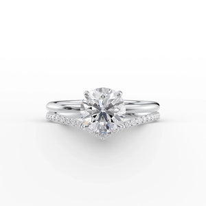 The Low Profile Kamellie Set With A Round Lab Diamond
