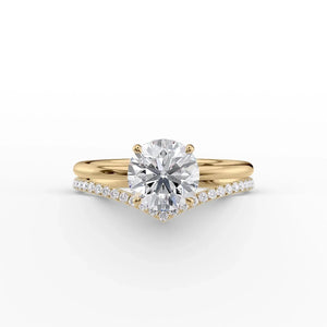 The Low Profile Kamellie Set With A 2 Carat Round Lab Diamond
