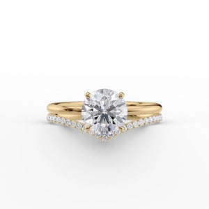 The Low Profile Kamellie Set With A Round Lab Diamond