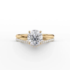 The Low Profile Kamellie Set With A 1.5 Carat Round Lab Diamond