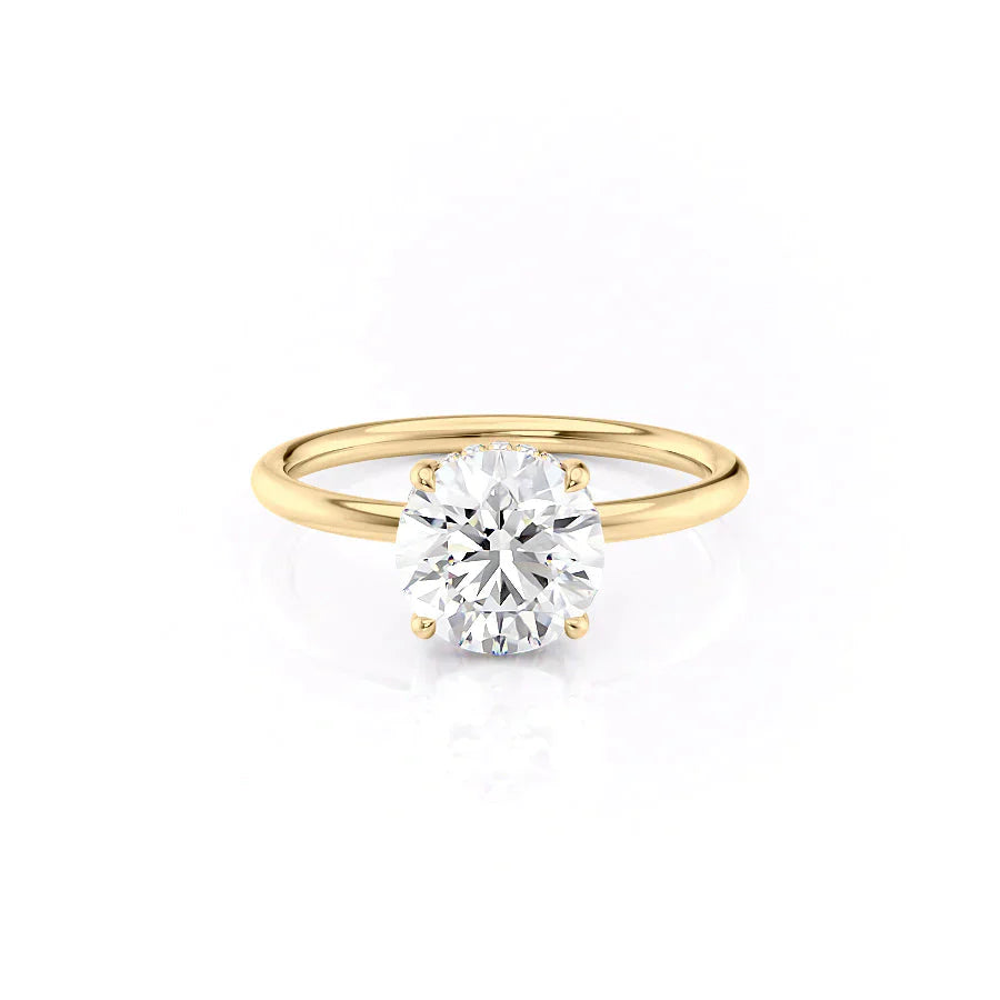 The Low Profile Kamellie Set With A 1.5 Carat Round Lab Diamond