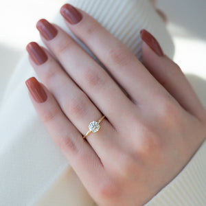 The Low Profile Kamellie Set With A Round Lab Diamond