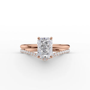 The Low Profile Kamellie Set With A 2.5 Carat Radiant Lab Diamond