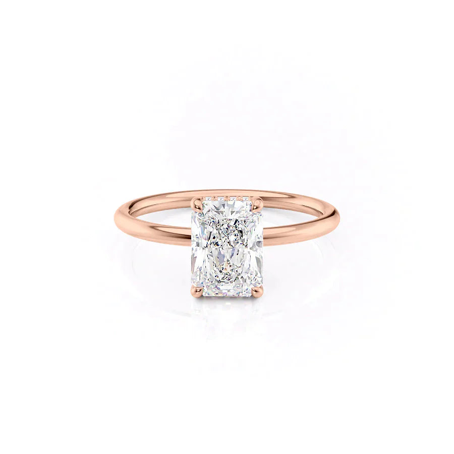 The Low Profile Kamellie Set With A 1 Carat Radiant Lab Diamond