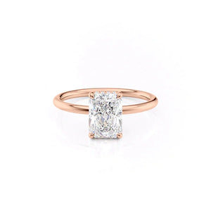 The Low Profile Kamellie Set With A 1 Carat Radiant Moissanite