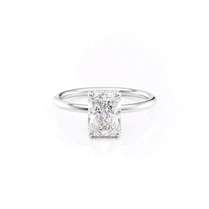 The Low Profile Kamellie Set With A 1 Carat Radiant Moissanite