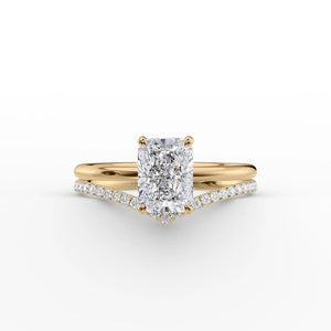 The Low Profile Kamellie Set With A 2 Carat Radiant Lab Diamond