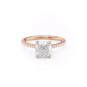 The Pave Claire Set With A 5 Carat Cushion Moissanite