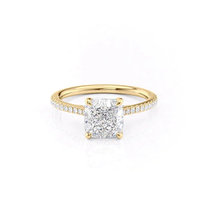 The Pave Claire Set With A 2 Carat Cushion Lab Diamond