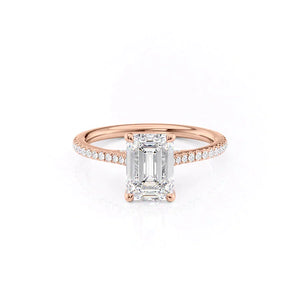 The Pave Claire Set With A 3 Carat Emerald Lab Diamond