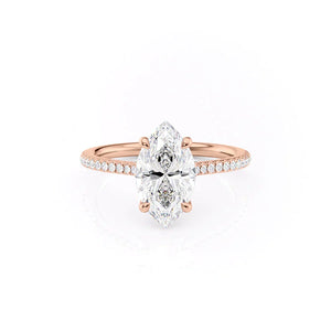 The Pave Claire Set With A 5 Carat Marquise Moissanite