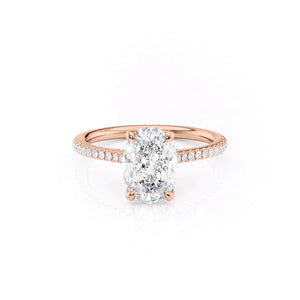 The Pave Claire Set With A 1.5 Carat Oval Lab Diamond