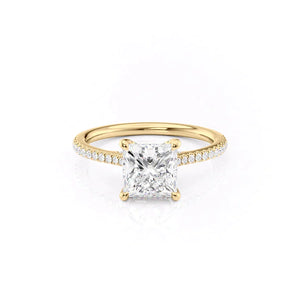 The Pave Claire Set With A 2 Carat Princess Lab Diamond