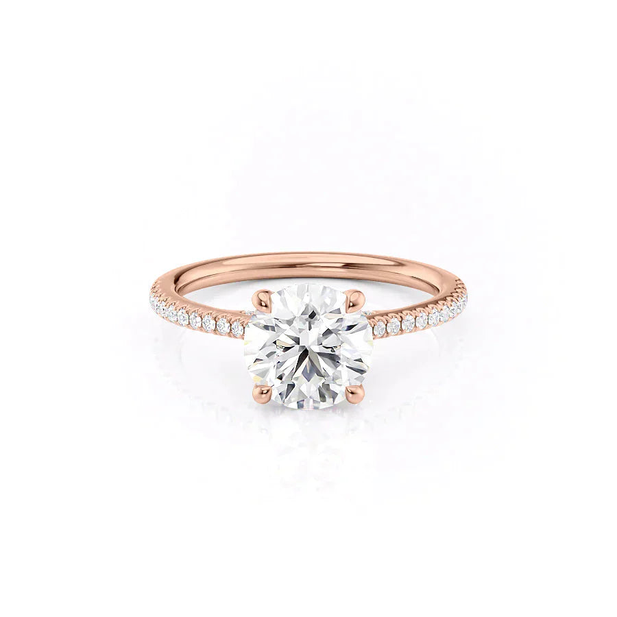 The Pave Claire Set With A 3 Carat Round Lab Diamond