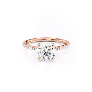 The Pave Claire Set With A 3 Carat Round Lab Diamond