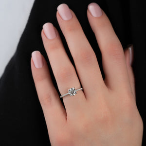 The Pave Claire Set With A 3 Carat Round Lab Diamond