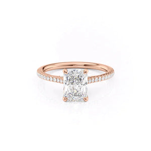 The Pave Claire Set With A 5 Carat Radiant Moissanite