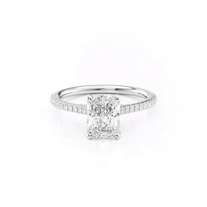 The Pave Claire Set With A 1 Carat Radiant Lab Diamond