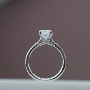 The Pave Claire Set With A 1 Carat Radiant Lab Diamond