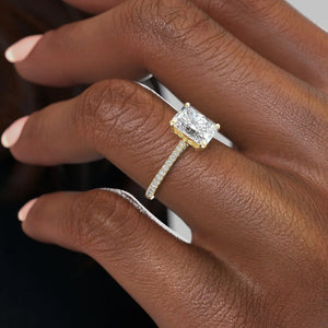 The Pave Claire Set With A 2 Carat Radiant Lab Diamond