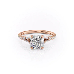 The Jade Set With A 3 Carat Cushion Lab Diamond