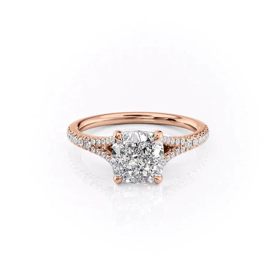 The Jade Set With A 2.5 Carat Cushion Lab Diamond