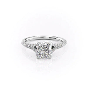 The Jade Set With A 2 Carat Cushion Lab Diamond