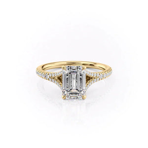 The Jade Set With A 3 Carat Emerald Moissanite