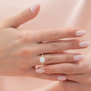 The Jade Set With A 5 Carat Cushion Moissanite