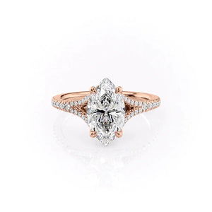 The Jade Set With A 1 Carat Marquise Lab Diamond