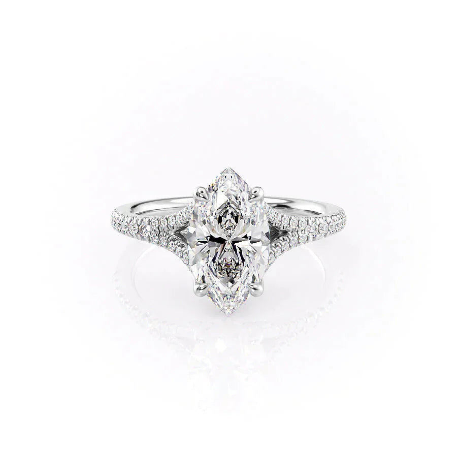 The Jade Set With A 2.5 Carat Marquise Lab Diamond