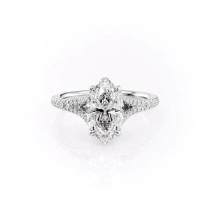 The Jade Set With A 1.5 Carat Marquise Lab Diamond
