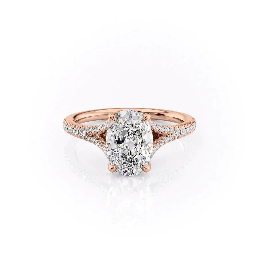 The Jade Set With A 1 Carat Oval Moissanite