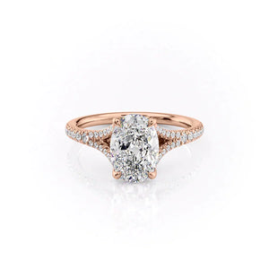 The Jade Set With A 4 Carat Oval Moissanite