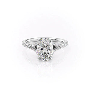 The Jade Set With A 2 Carat Oval Moissanite