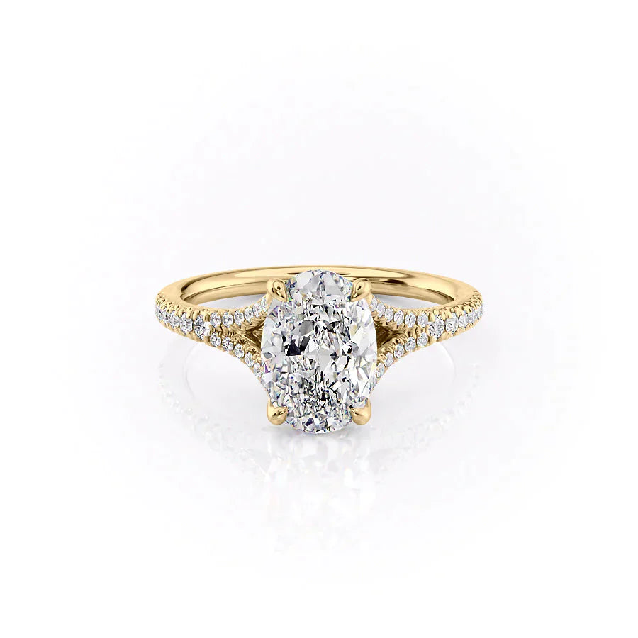 The Jade Set With A 5 Carat Oval Moissanite