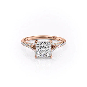 The Jade Set With A 3.5 Carat Princess Moissanite
