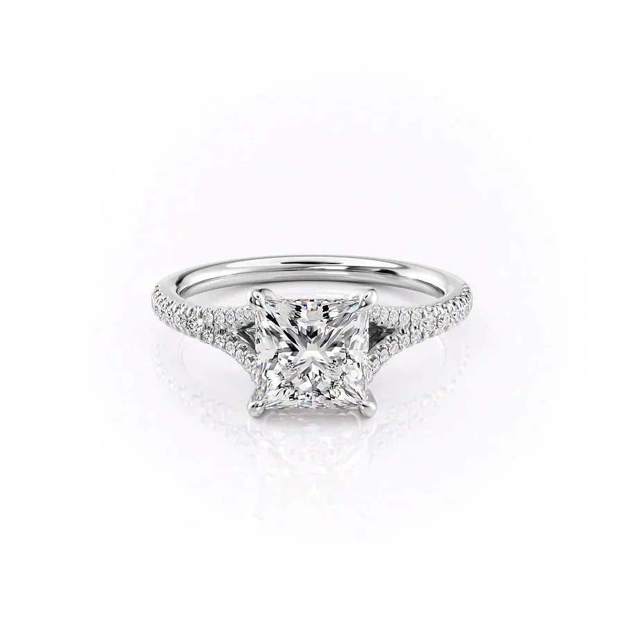 The Jade Set With A 3 Carat Princess Lab Diamond
