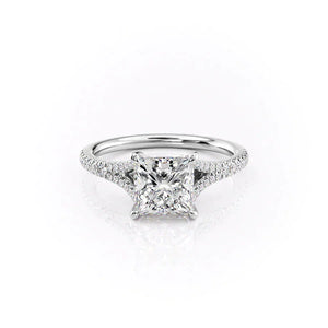 The Jade Set With A 1.5 Carat Princess Lab Diamond