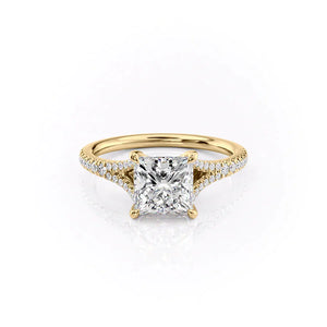 The Jade Set With A 1 Carat Princess Moissanite