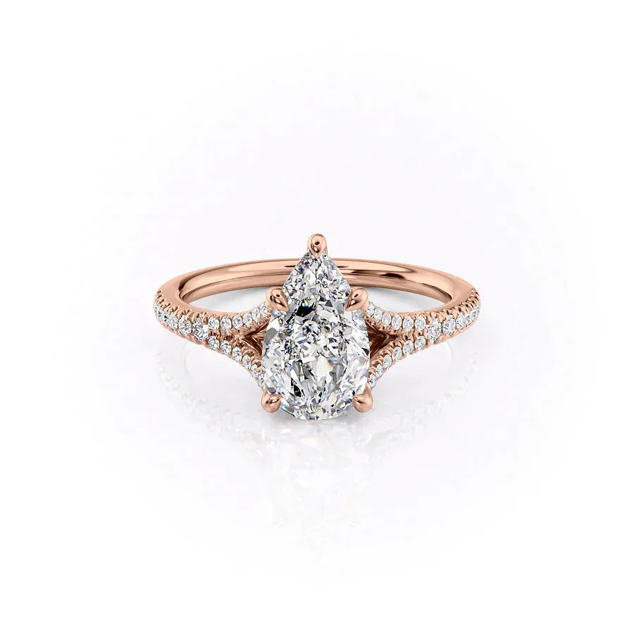 The Jade Set With A 4 Carat Pear Moissanite