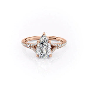 The Jade Set With A 4 Carat Pear Moissanite